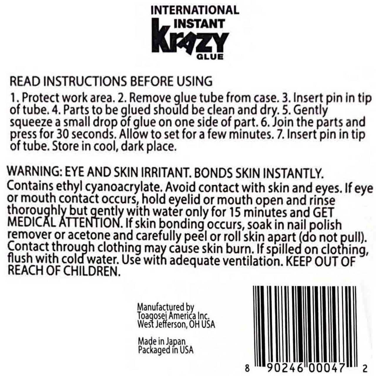  Instant Krazy Glue All Purpose-2 Grams : Industrial