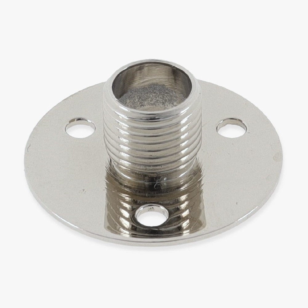 1/8ips Male Brass Threaded Flange - Nickel Finish