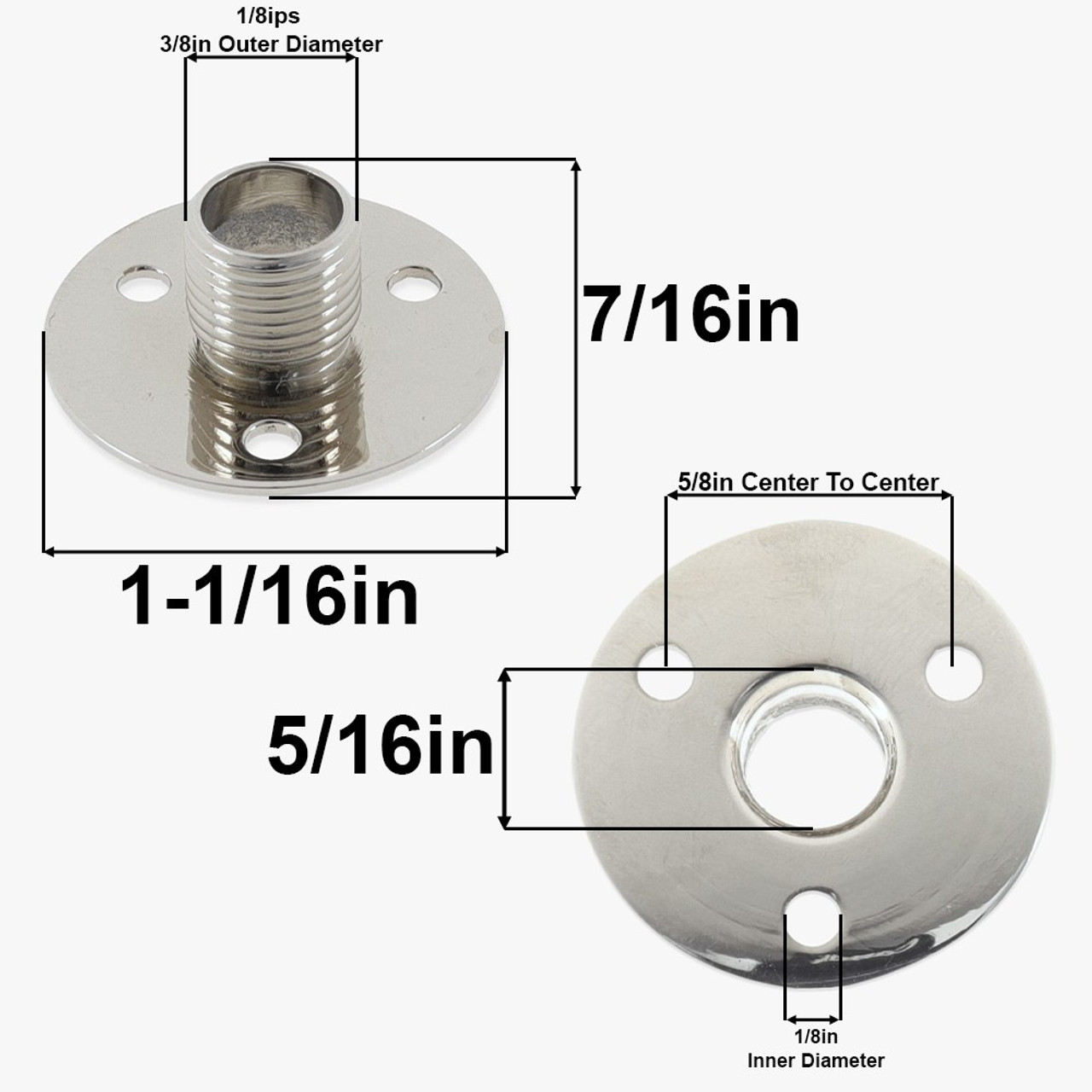 B&p Lamp Flange Base Make-A-Lamp Kit with A 7 inch Harp