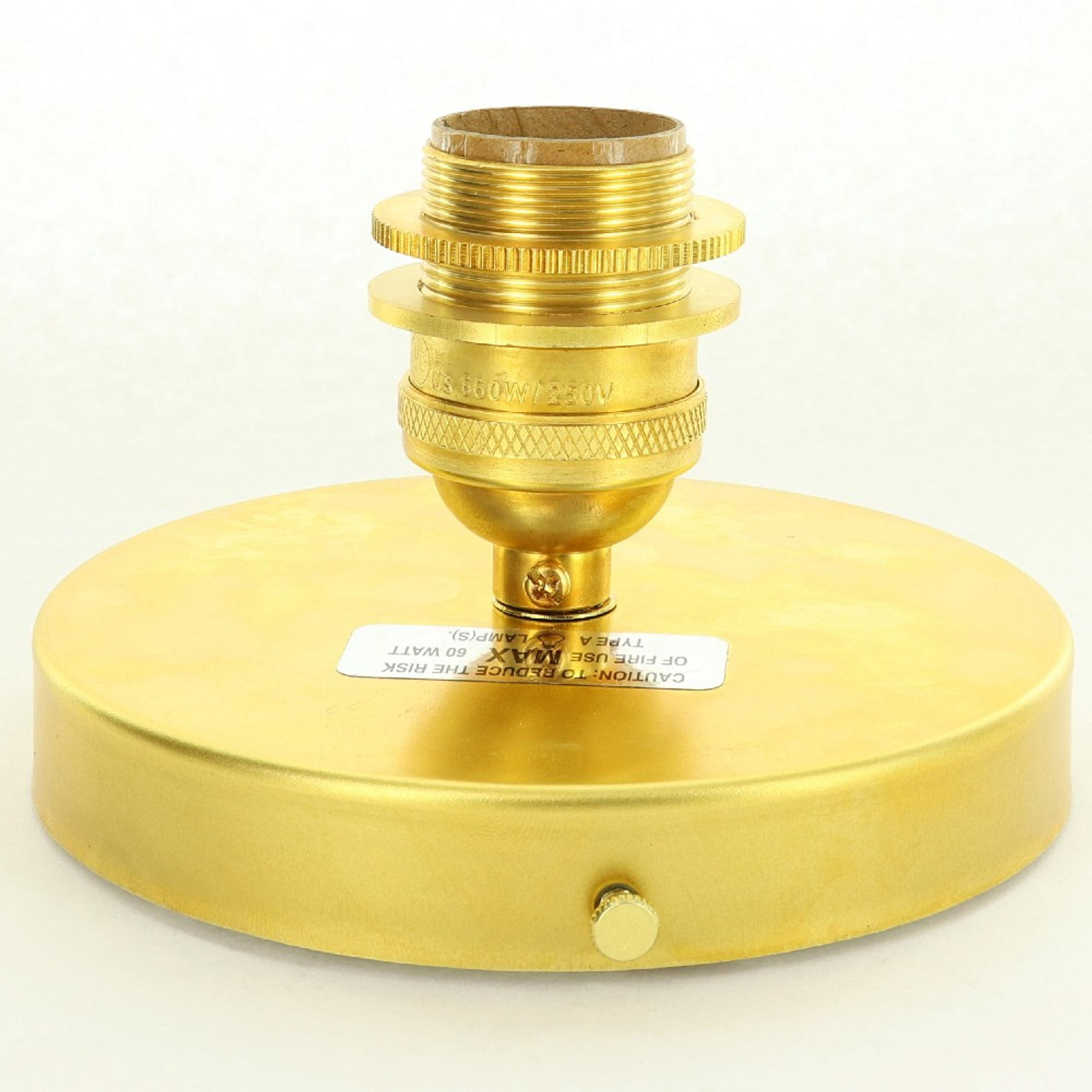 1 Light Flush Uno Thread Surface Mount Raw Brass Fixture