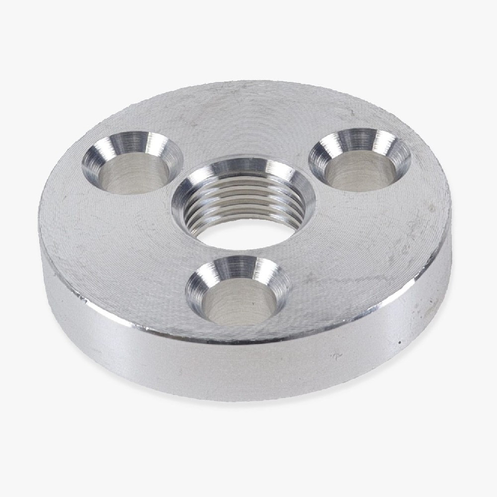 1/8ips Threaded 1-1/4in Diameter Turned Aluminum Flange