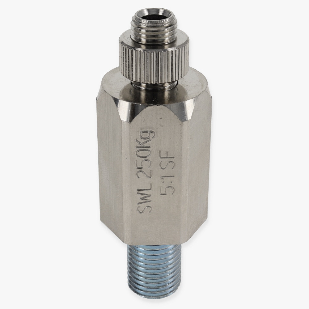 Bottom Exit Hex Cable Gripper for 3/16in Diameter Wire - Polished