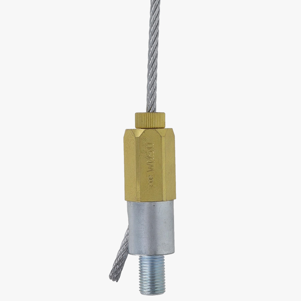 Side Exit Hex Cable Gripper for 3/16in Diameter Wire - Unfinished