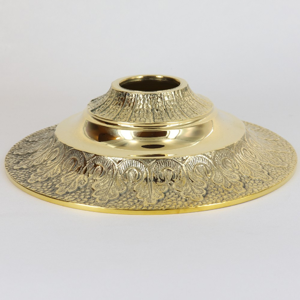 7in Diameter Brass Indian Ceiling Canopy - Polished Brass