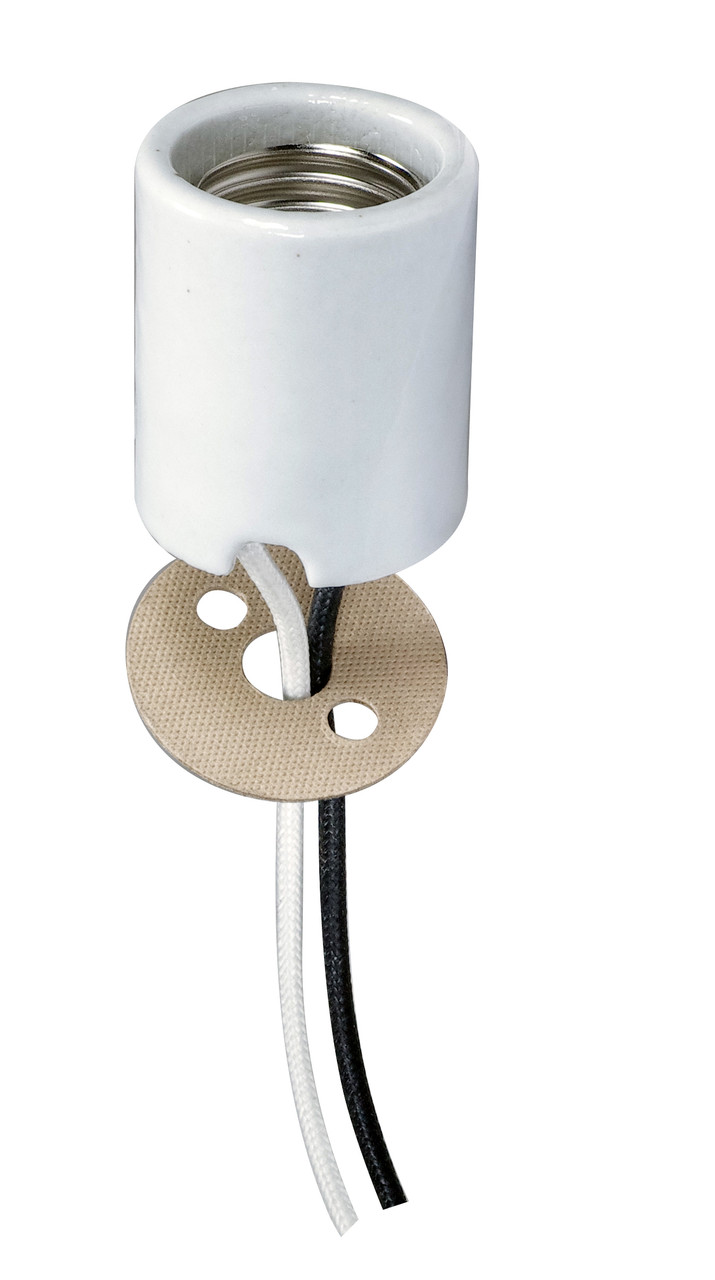 Socket Paper Keyless Porcelain Socket With Paper Liner - Mounting Screws Held ...