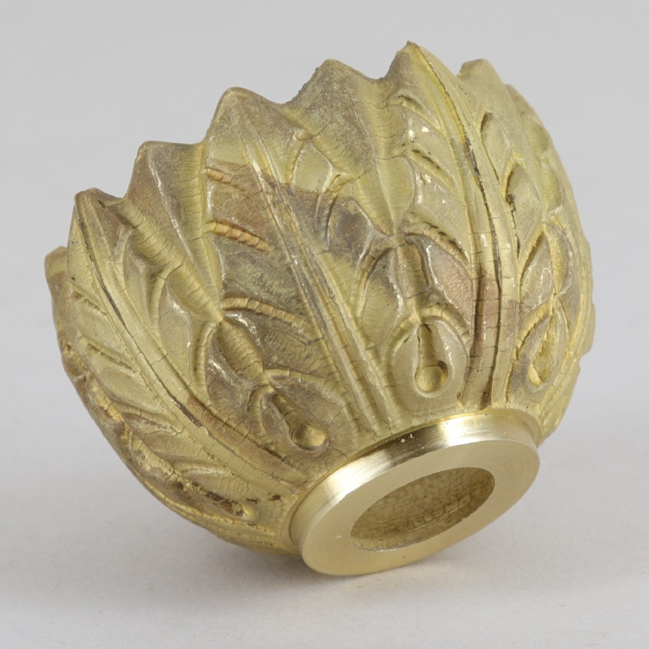 Unfinished Cast Brass Leaf Tapered Cup