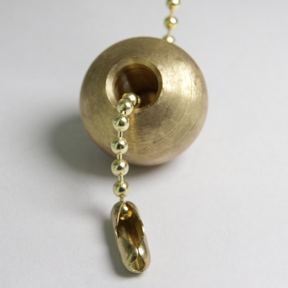 3/4in. Solid Brass Pull Chain Ball for #6 Beaded Chain