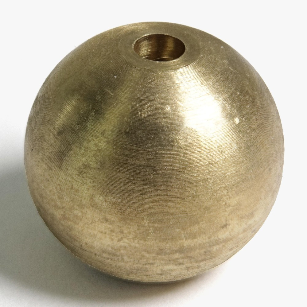 3/4in. Solid Brass Pull Chain Ball for #6 Beaded Chain - Unfinished Brass