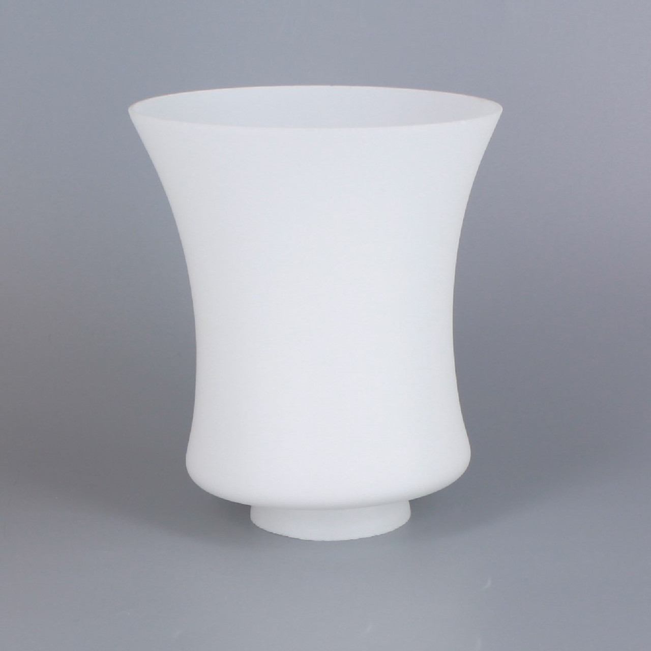 2-1/4in Fitter White Opal Fluted Glass Lamp Shade