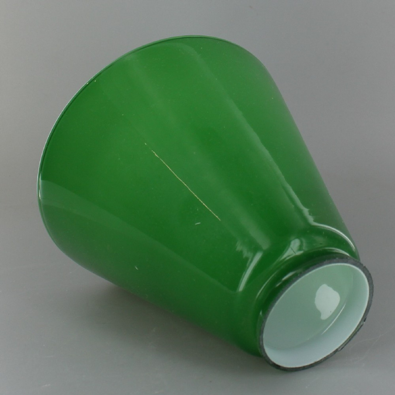 10 Diameter Green Cased Opal Cone Shade with 2 1/4 Fitter