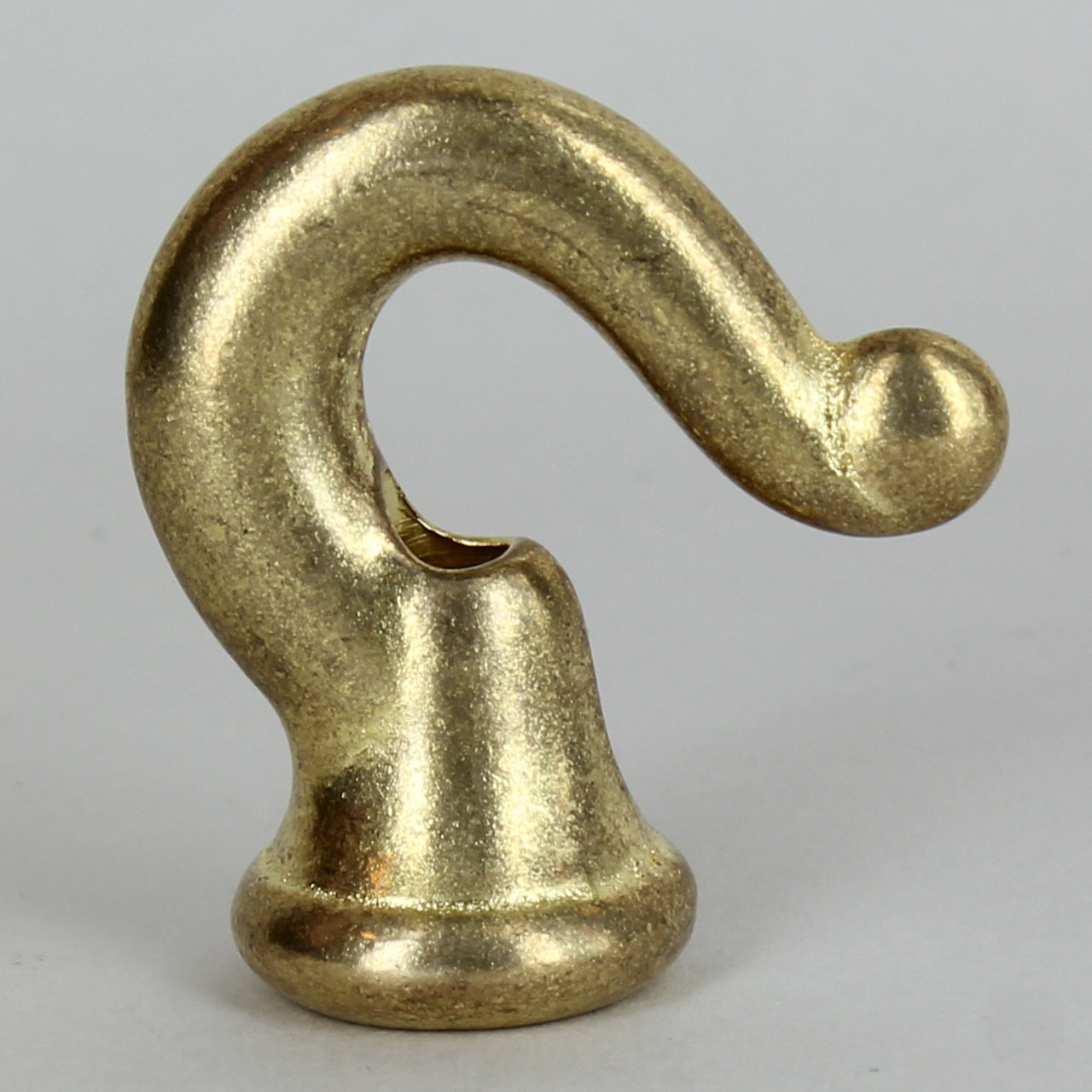 1/8ips. Female Threaded - Hook with Wire Way - Unfinished Brass