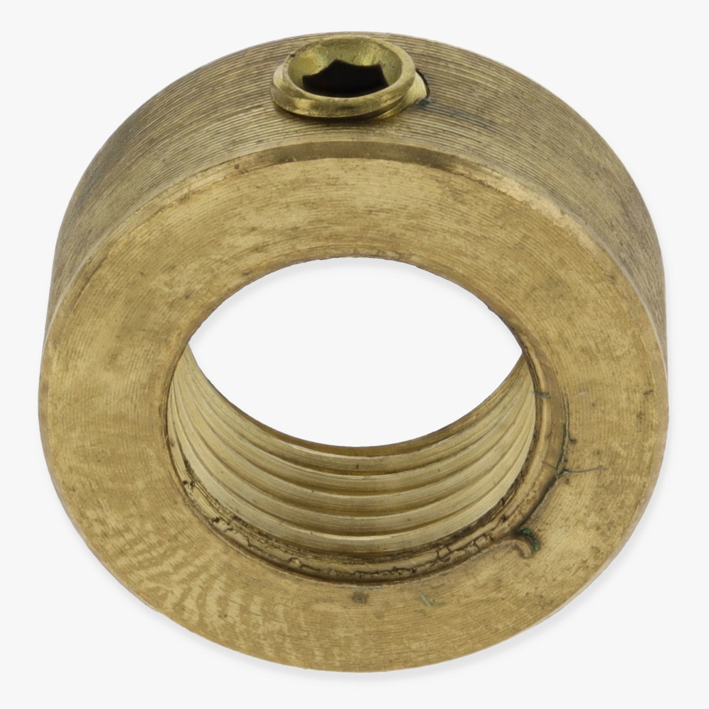 1/8ips - 5/8in Diameter X 1/4in H - Smooth Brass Nut with Locking
