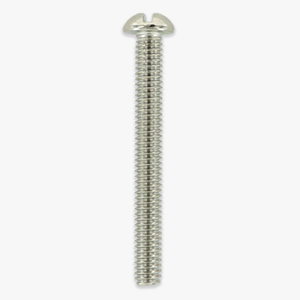 8/32 Thread - 1-1/2in. Long - Slotted Round Head Steel Screw