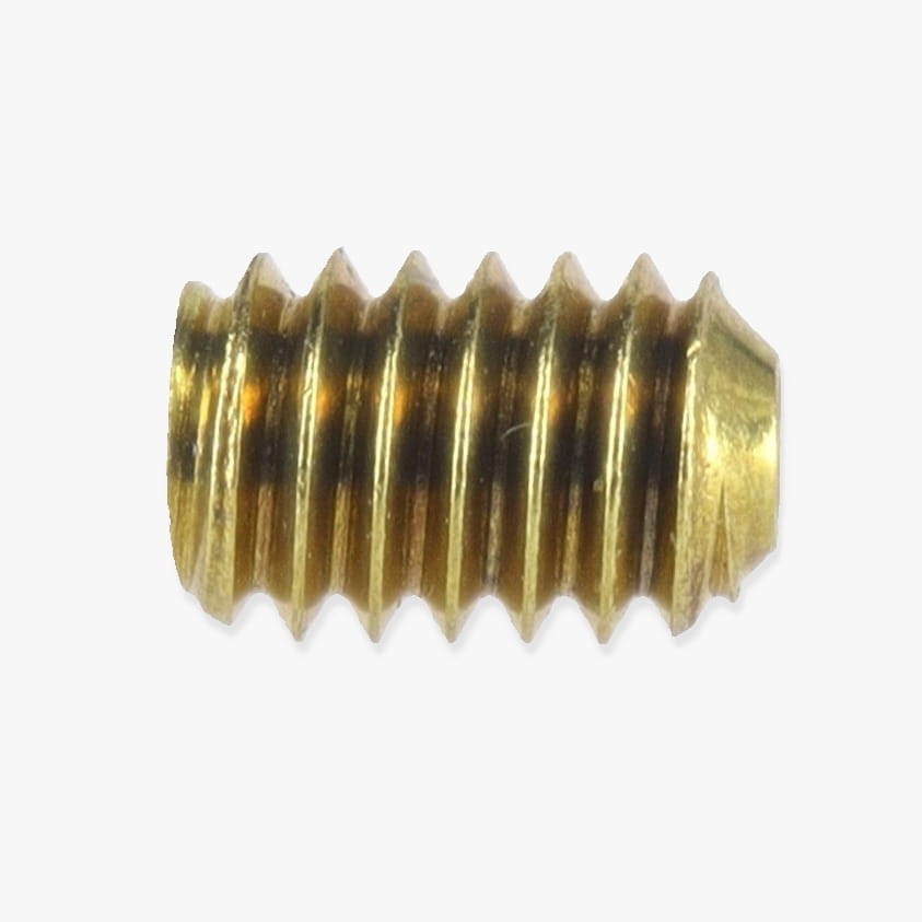 8/32 Thread - 1/4in. Long - Brass 5/64 Hex Drive Set Screw