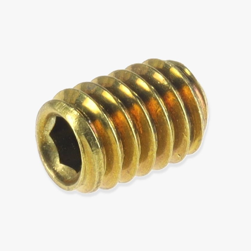 いそNo.5 8/32 Thread - 1/4in. Long - Brass 5/64 Hex Drive Set Screw