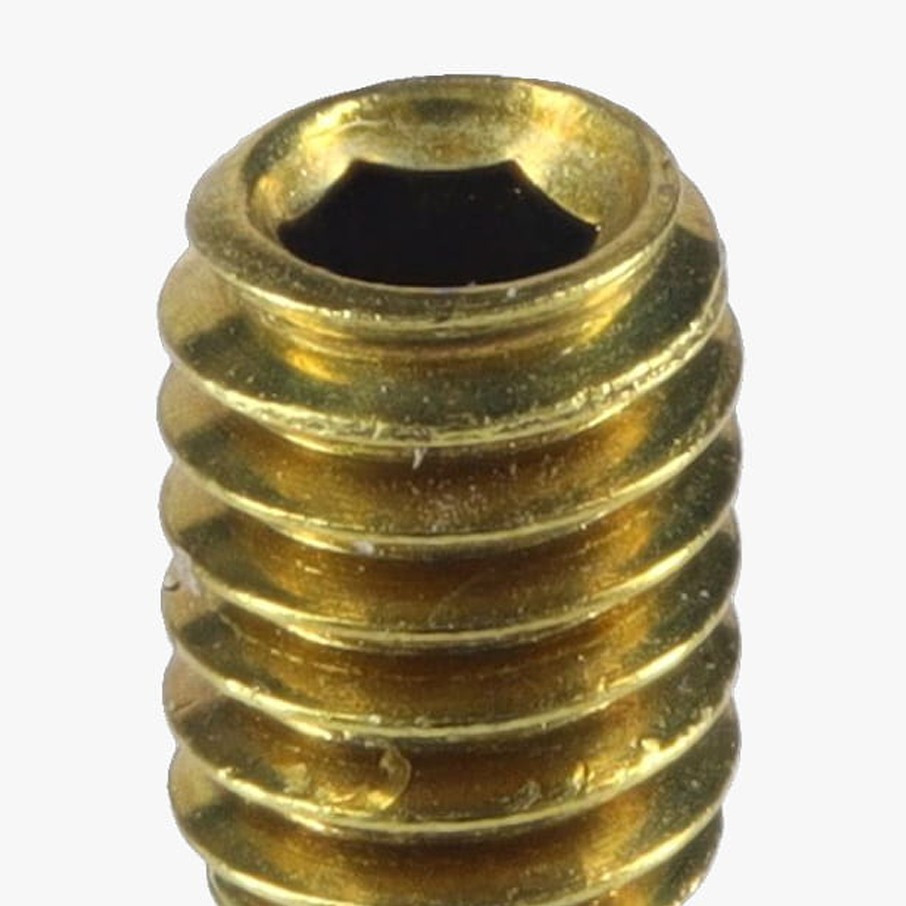 8/32 Thread - 1/4in. Long - Brass 5/64 Hex Drive Set Screw