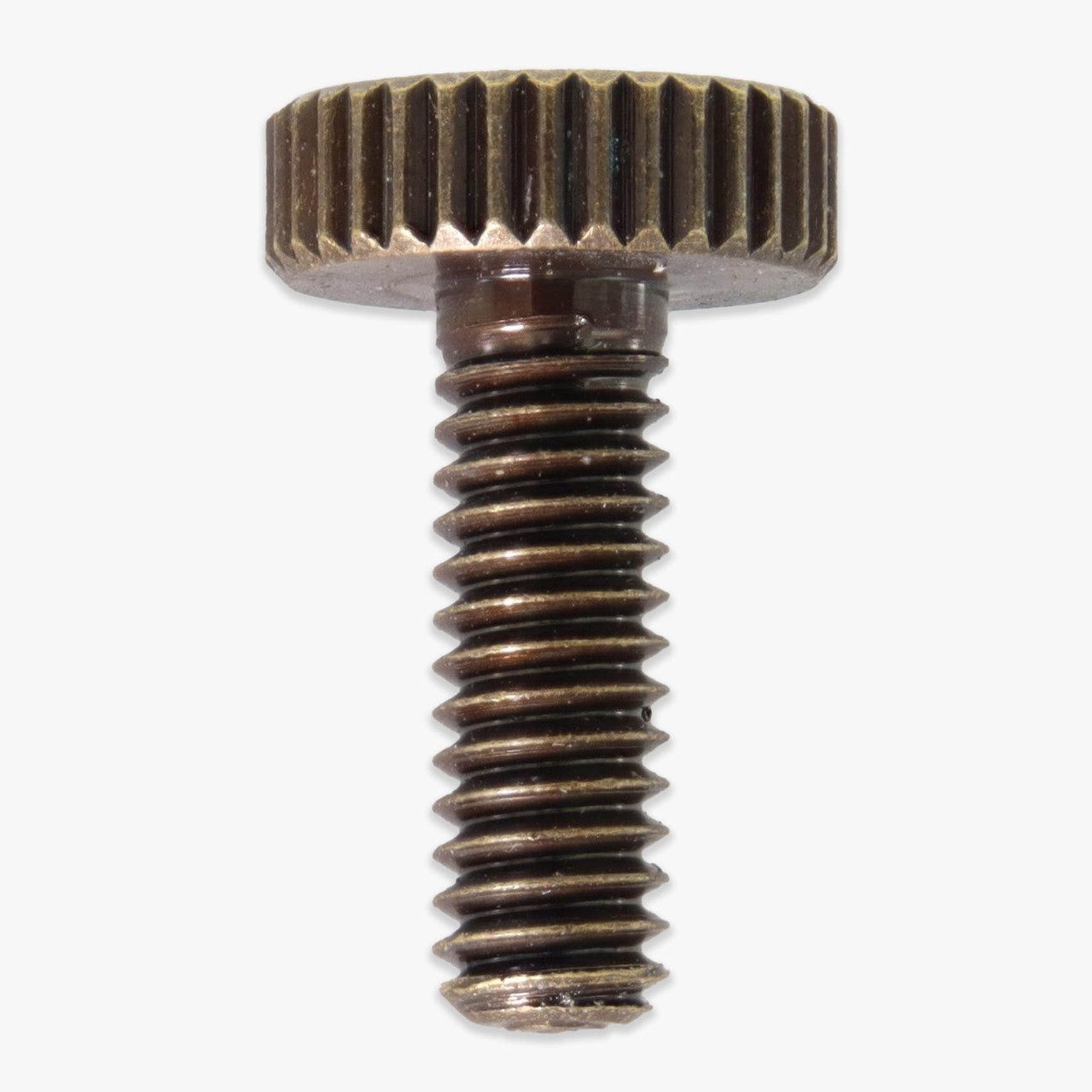 8/32 Thread 1/2in Long Brass Knurled Thumb Screw Antique Brass Finish