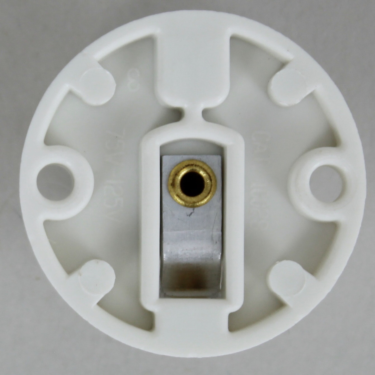 Leviton - White Candelabra Pony Cleat, One-Piece, Keyless