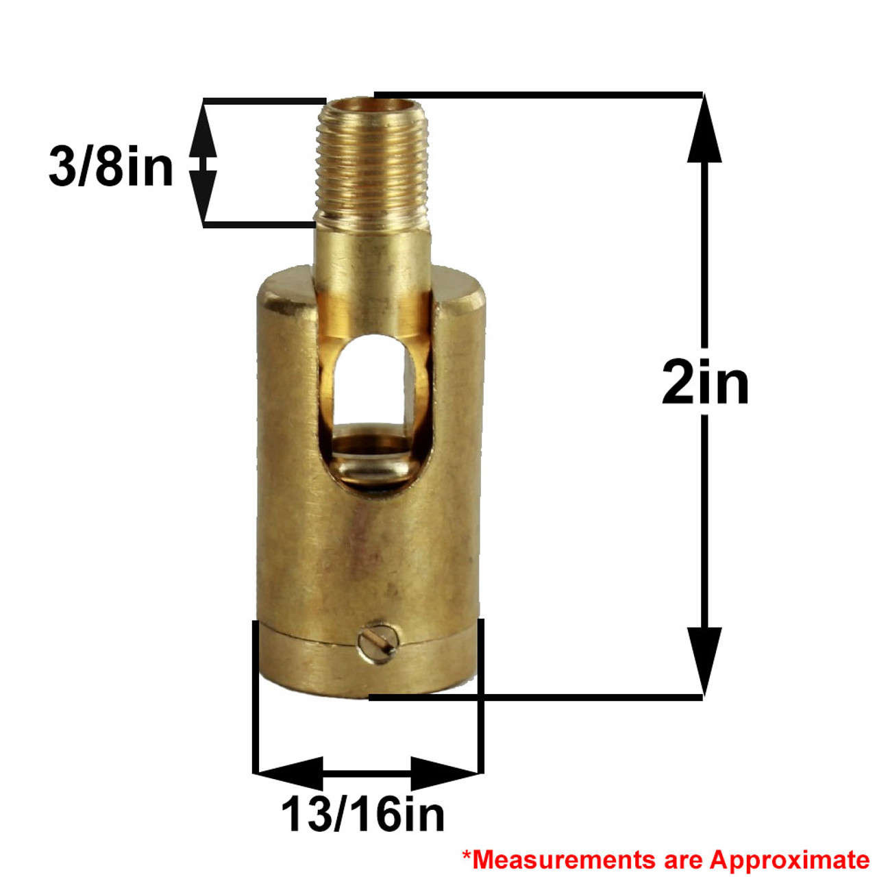 1/8IPS Threaded Adjustable 180 Degree Swivel - Unfinished Brass