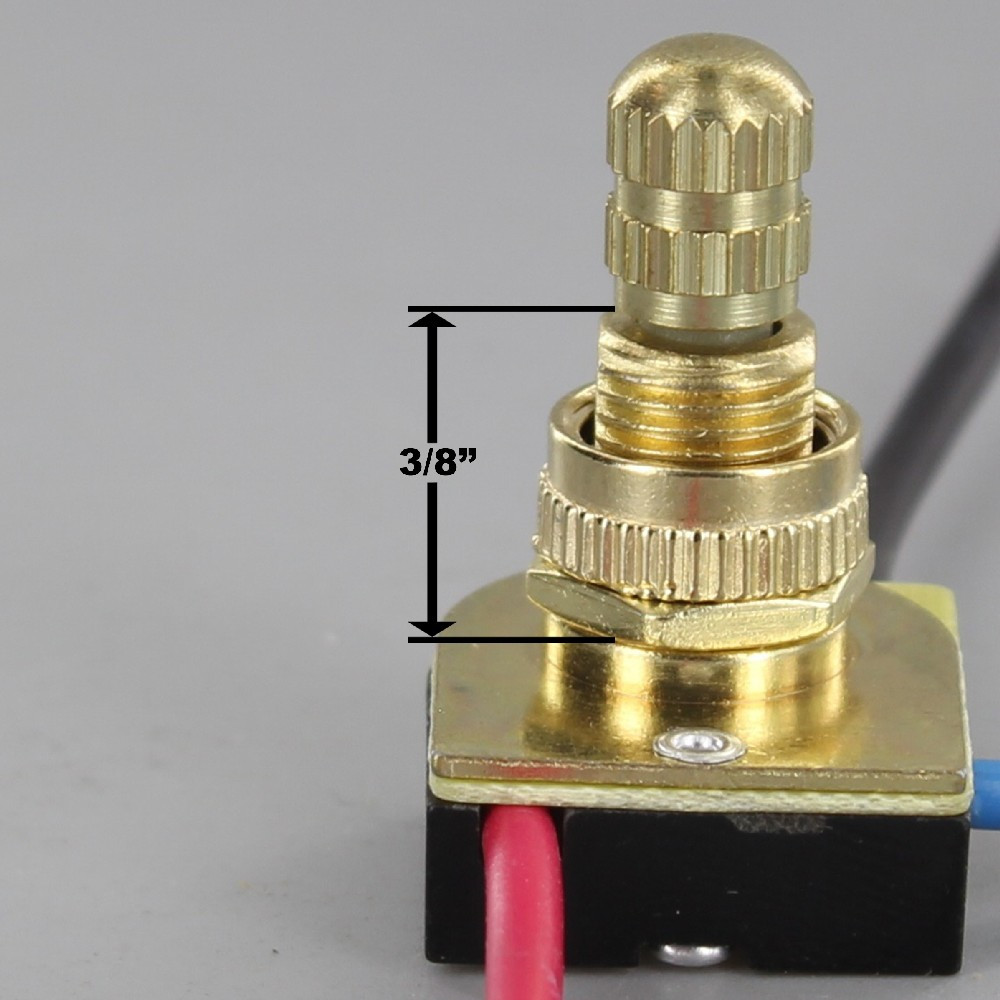 3/8in Shank Two-circuit Four-position 3-Way Rotary Switch - Brass