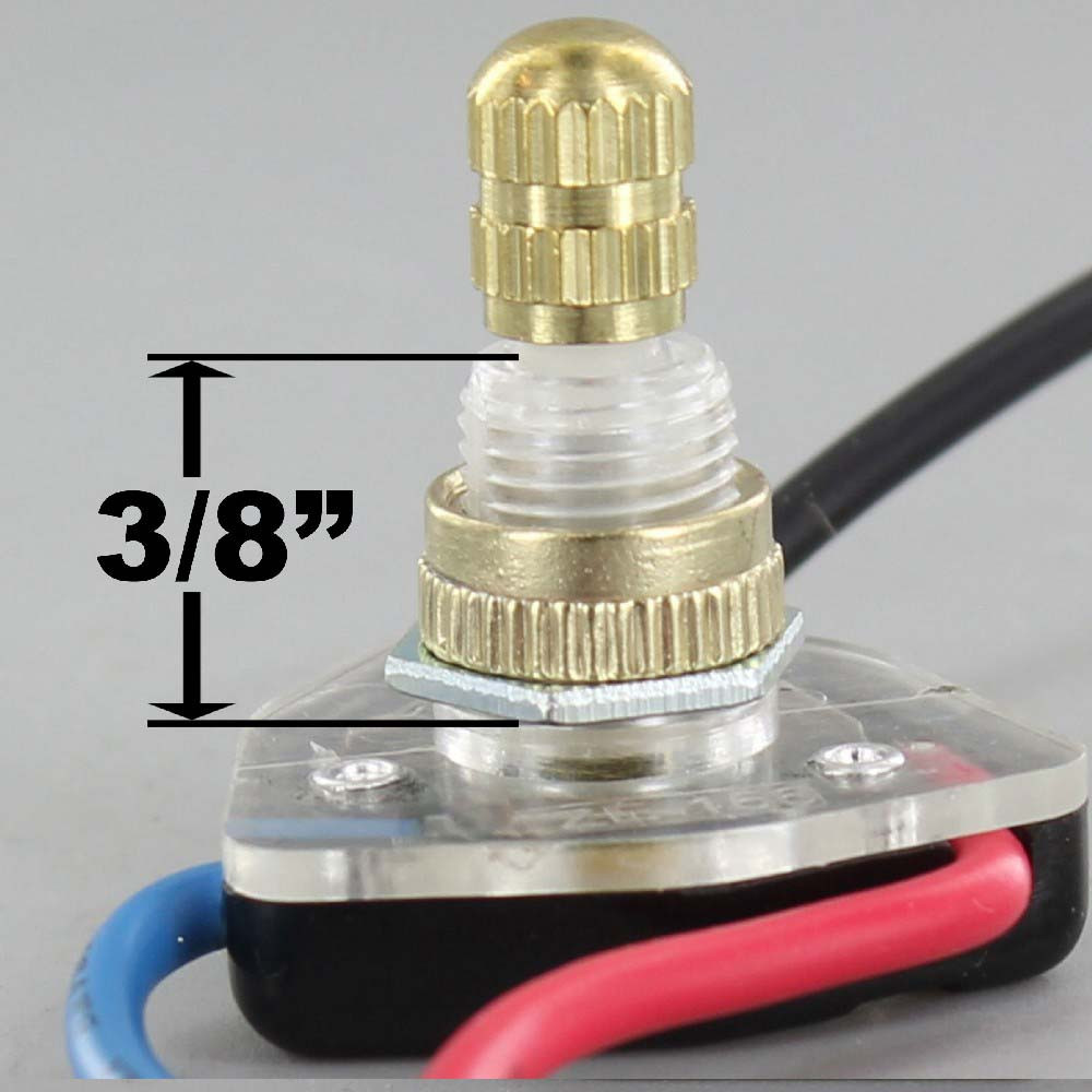 3/8in. Shank Hi-Low Rotary Turn Switch with Diode - Brass Plated