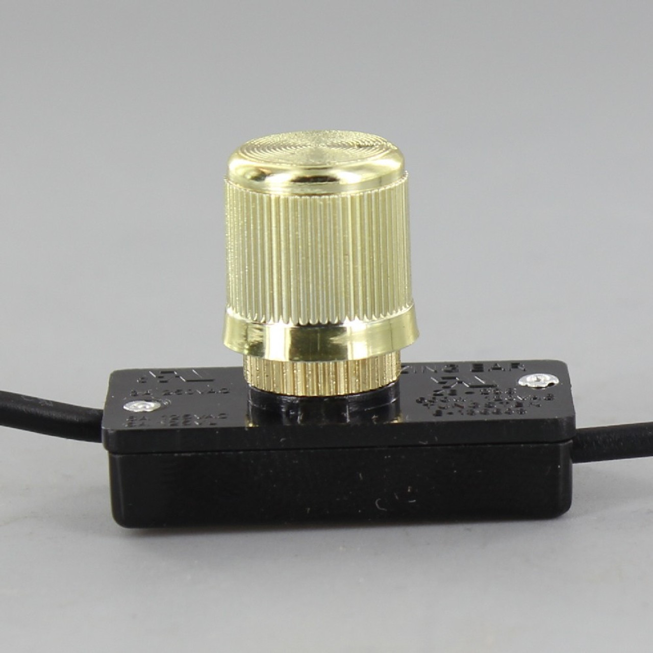 3/8in Shank Hi-Low Rotary Switch with Push On Brass Plated Knob