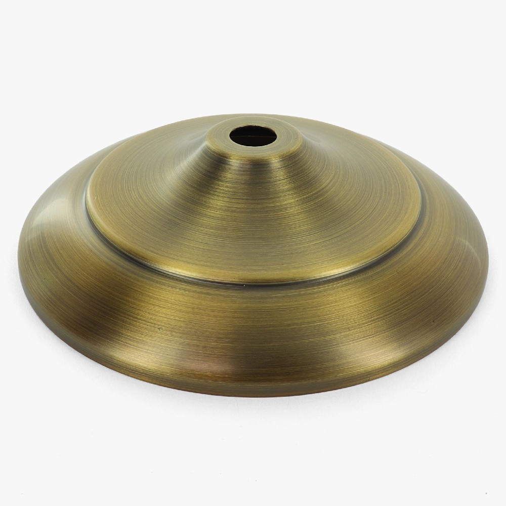 4-1/8" Stamped Brass Plated Steel Vase Cap / Canopy - New Old Stock Lamp Part