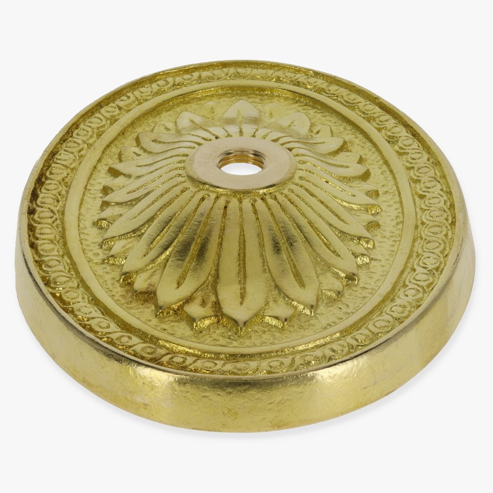 Starburst Design Cast Brass Backplate with 1/8ips Threaded Hole.