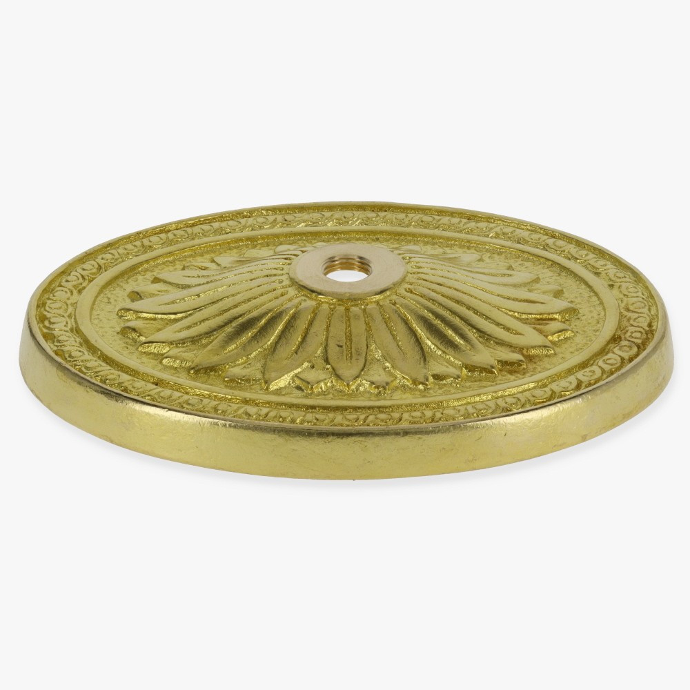 Starburst Design Cast Brass Backplate with 1/8ips Threaded Hole.