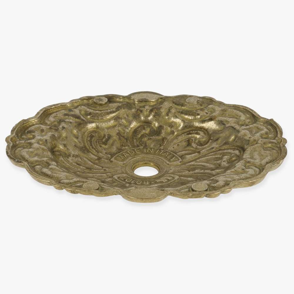 Cast Decorative Back Plate With 1/8ips Slip Center Hole