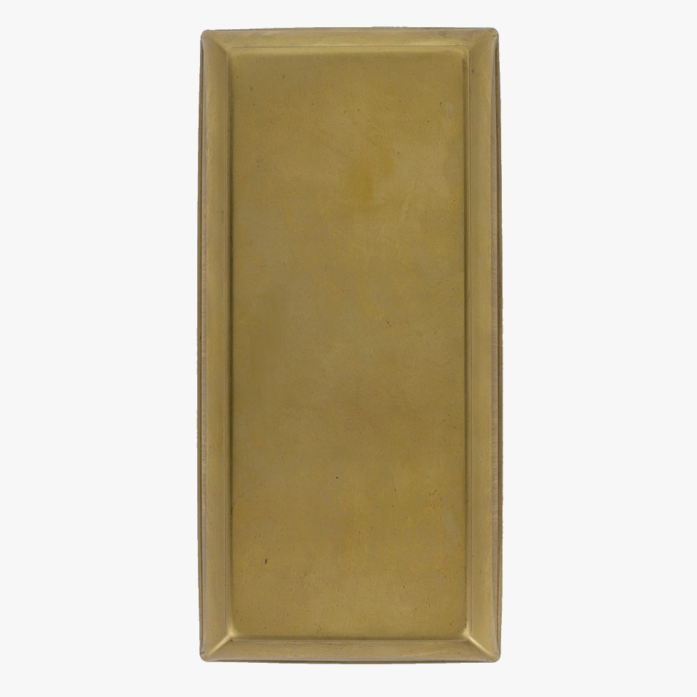 Rectangle Stamped Backplate - Unfinished Brass