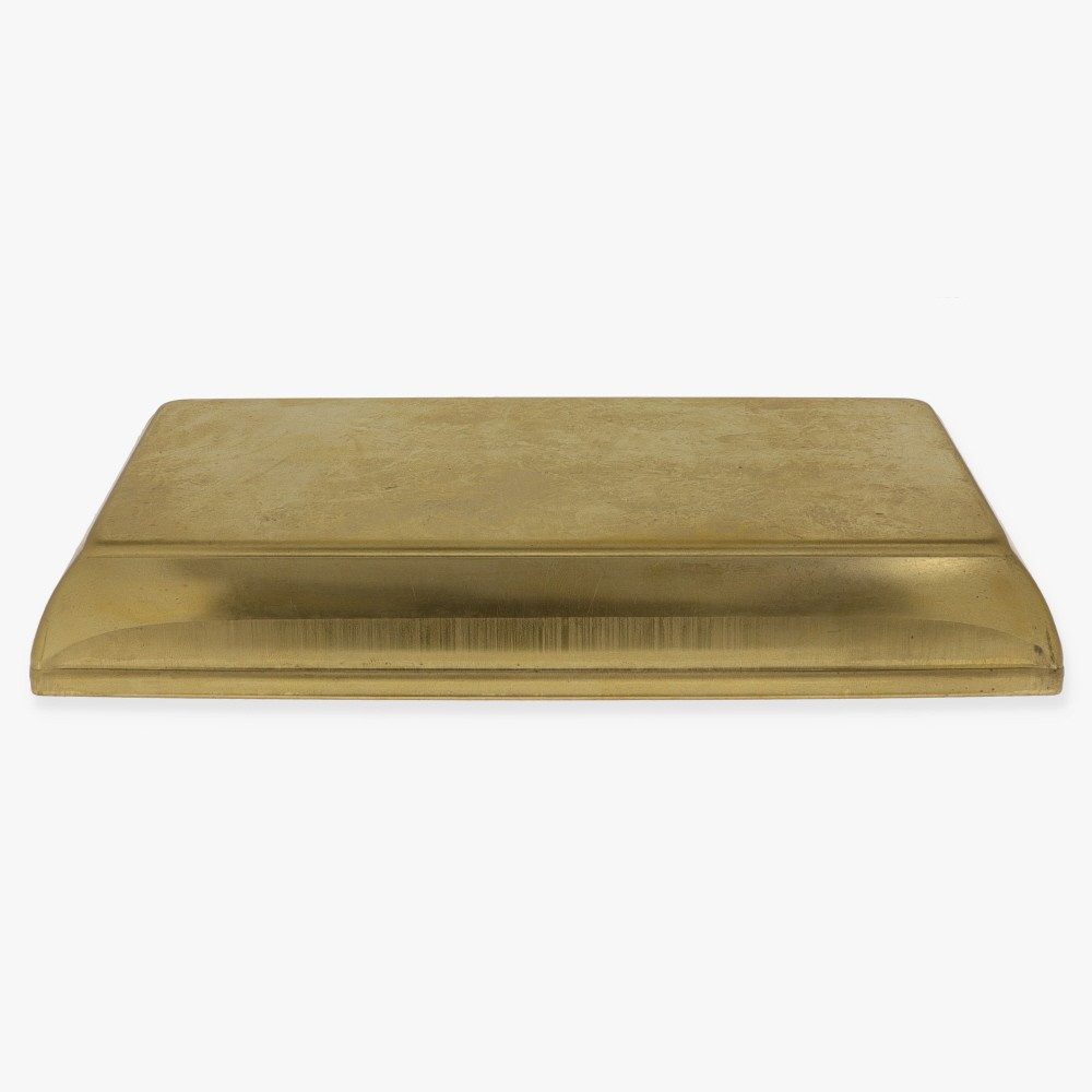 Rectangle Stamped Backplate - Unfinished Brass