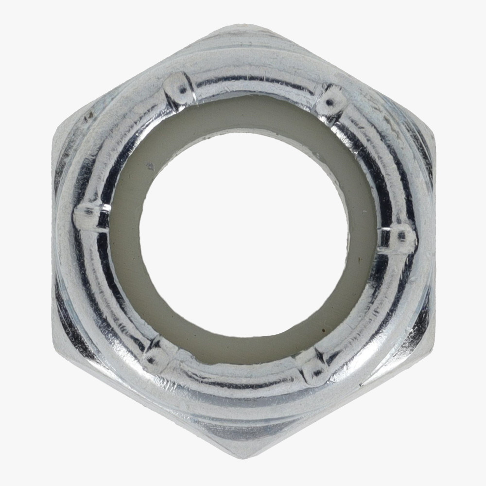 1/4ips - 7/8in Diameter x 5/16in H - Nyloc Locking Hex Nut - White