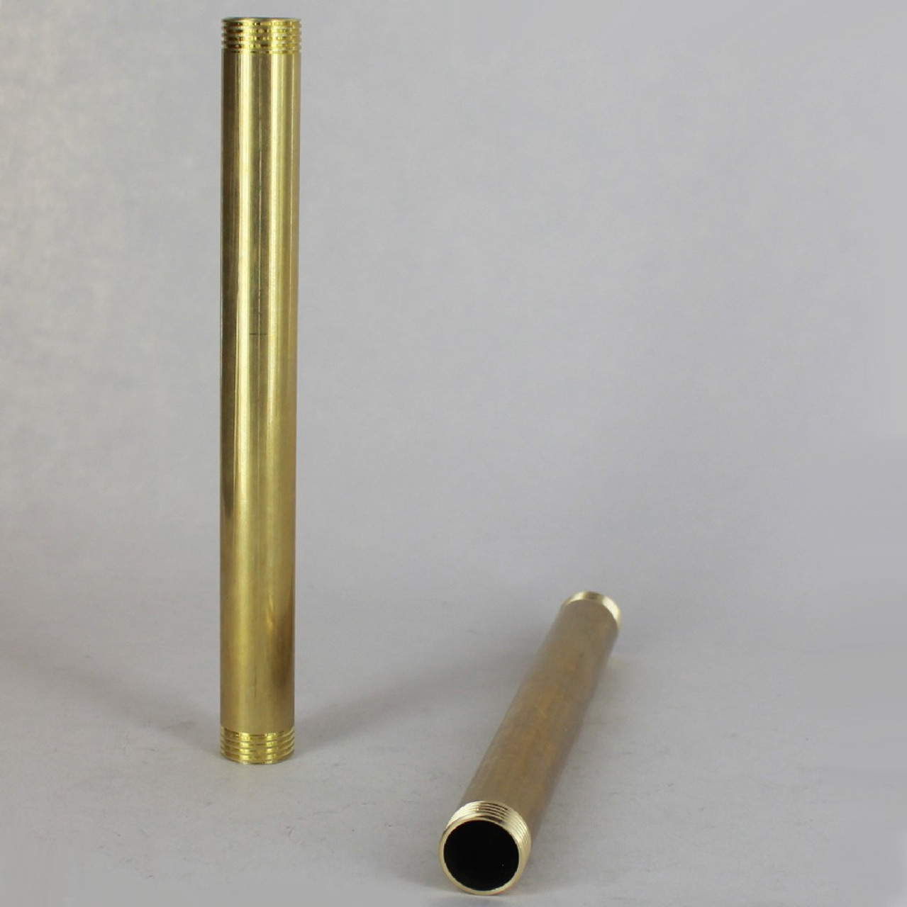 10in Long X 3/8ips (5/8in OD) Male Threaded Unfinished Brass Pipe Stem