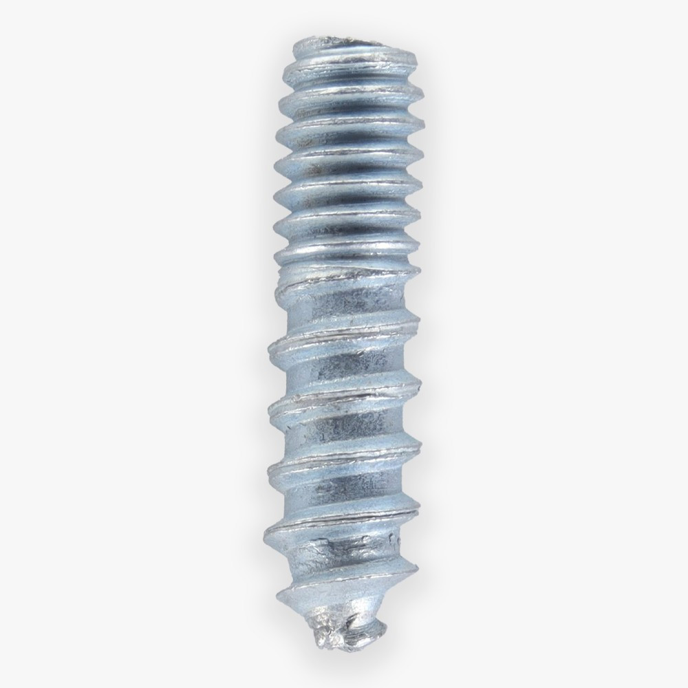 ASMC Industrial 1/4-20 X 2-1/2" Coarse Thread Hanger Bolts - Low Carbon Steel, Zinc Plated (Single)