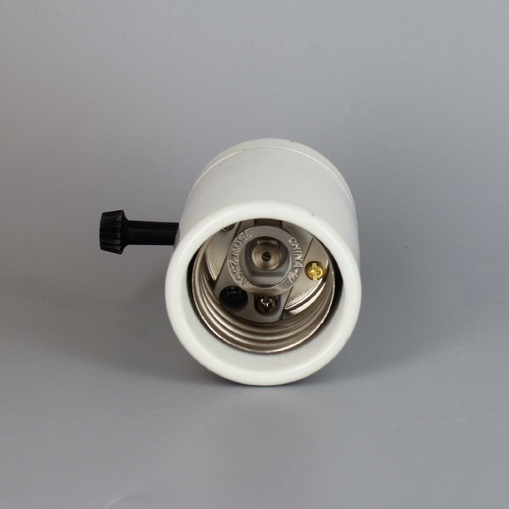 Large E-39 Mogul Base Porcelain 3-Way Socket with Removable Turn