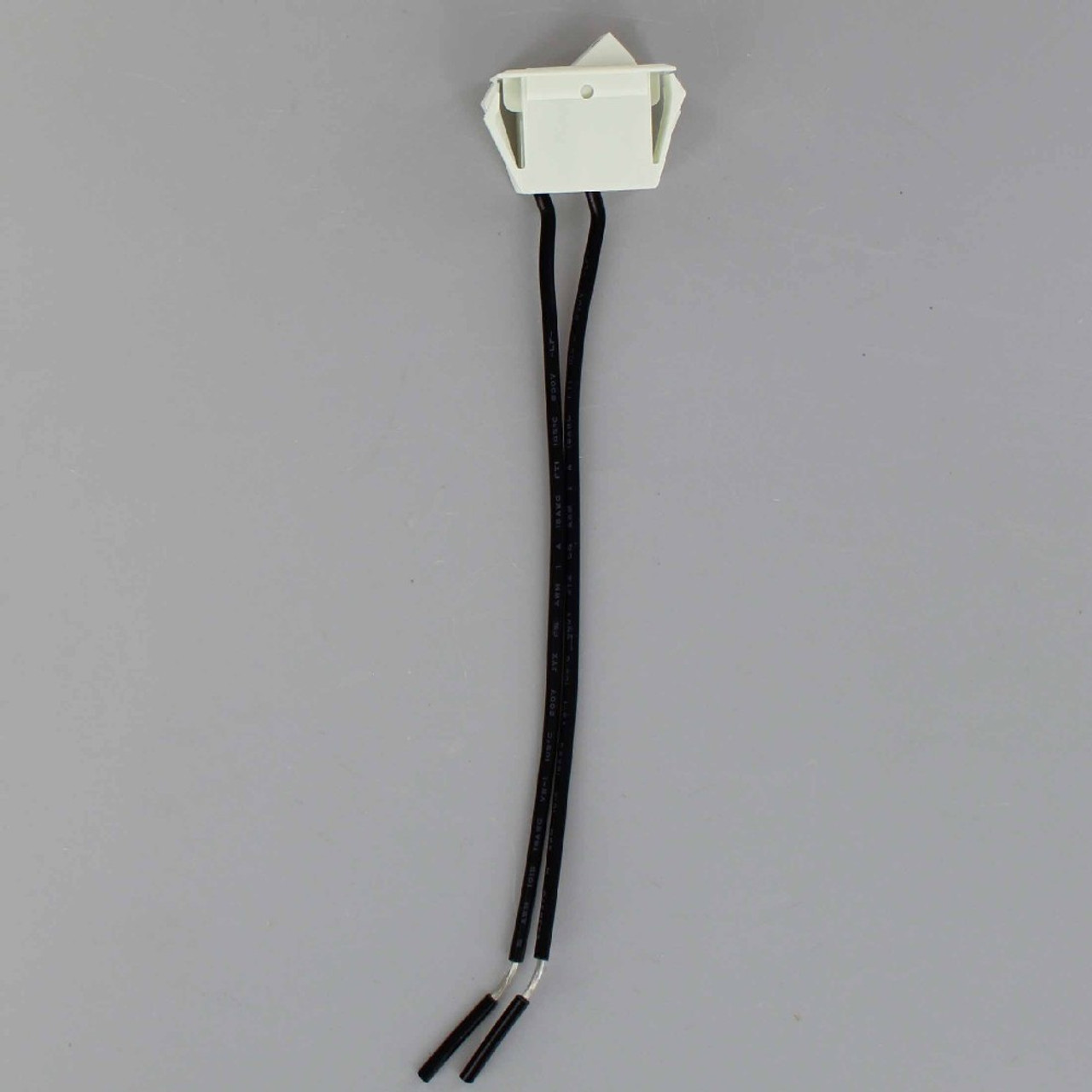 On-Off Snap-In Rocker Switch with Black Dot - White