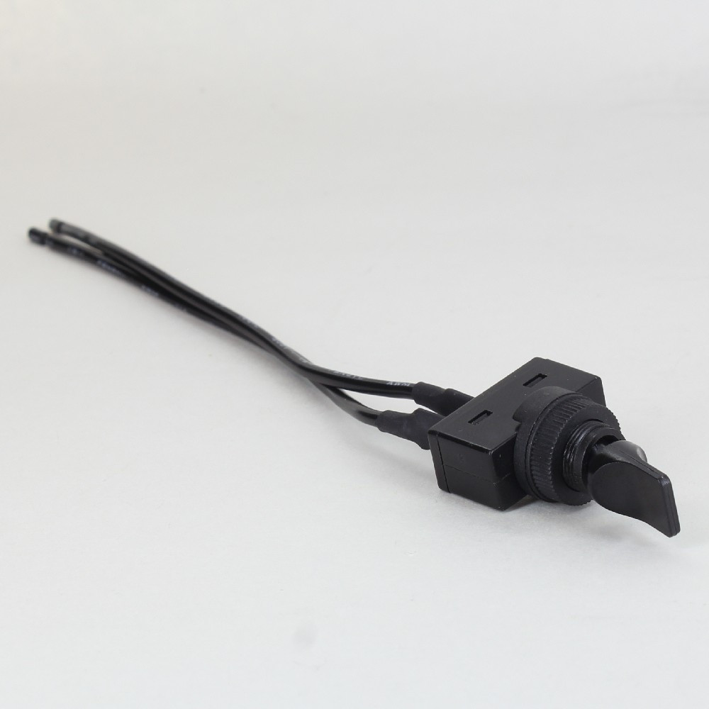On-Off Plastic Toggle Switch with 6in Long 18/1 Wire Leads Rated