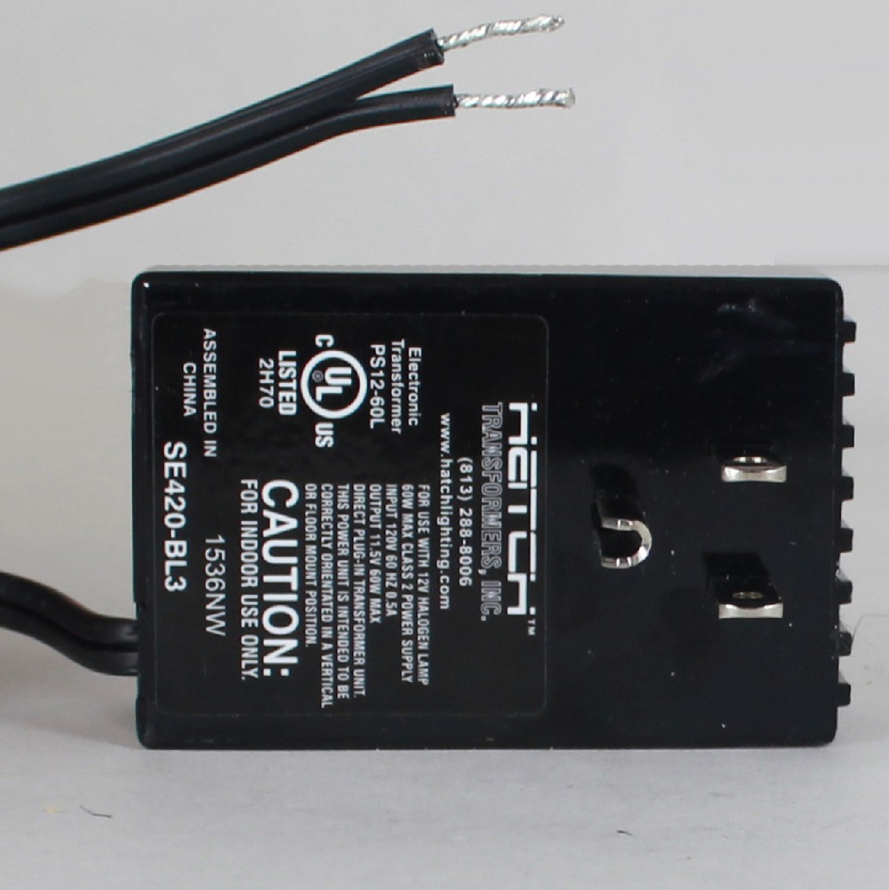 Hatch 60W 12V Output Circuit Electronic Low Voltage Transformer - Black