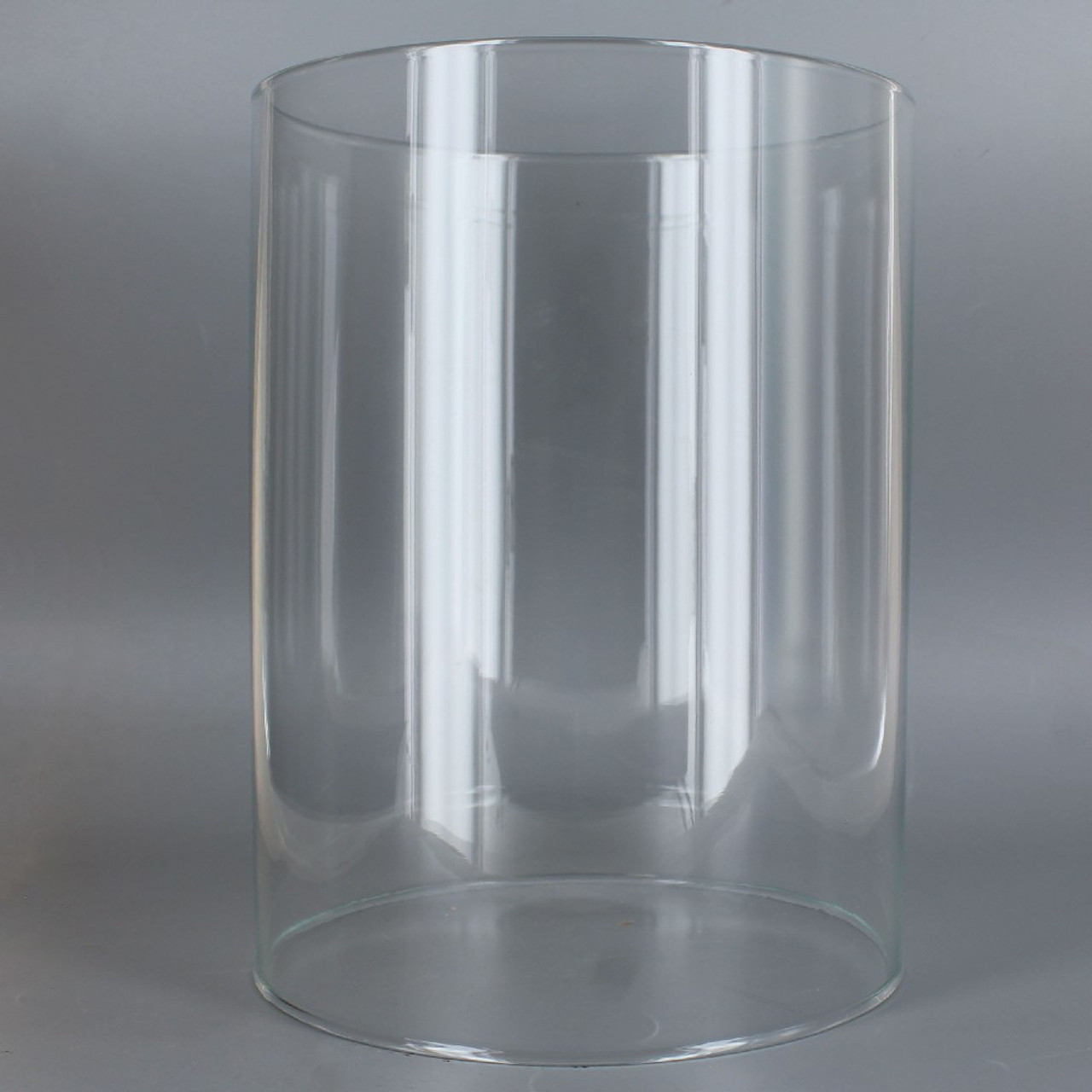 clear glass cylinder globe