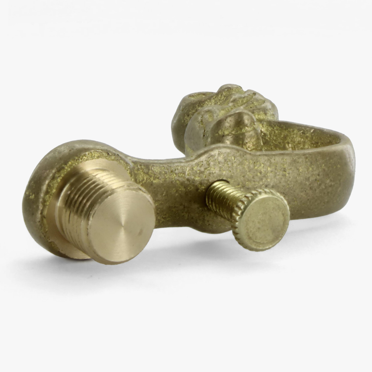 Cast Brass Victorian Gravity Hook with 1/8ips. Male Thread and 8