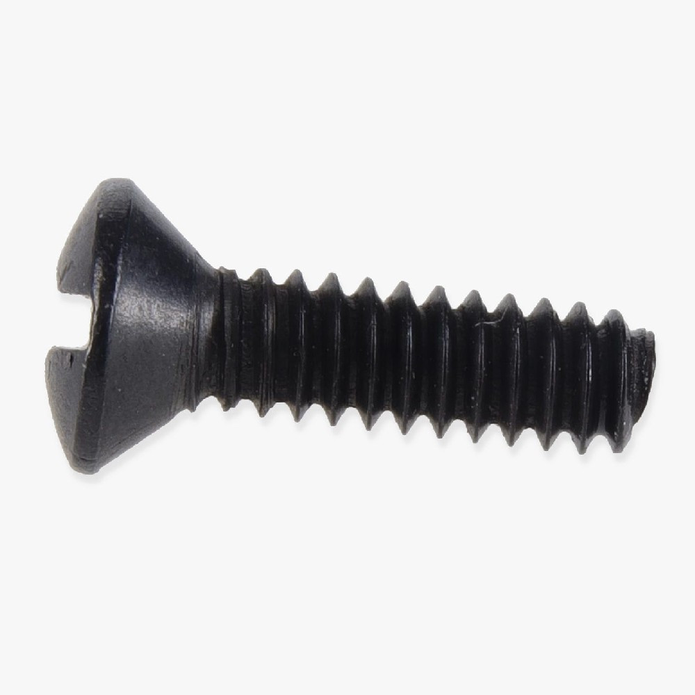 6/32 Thread - 1/2in Long - Slotted Head Switch Plate Screw - Black