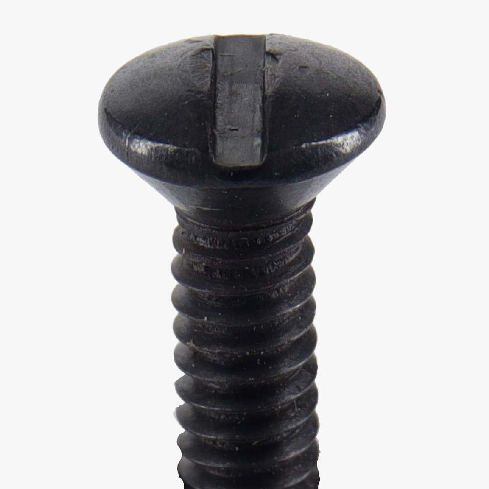 おぐかん 6/32 Thread - 1/2in Long - Slotted Head Switch Plate Screw - Black