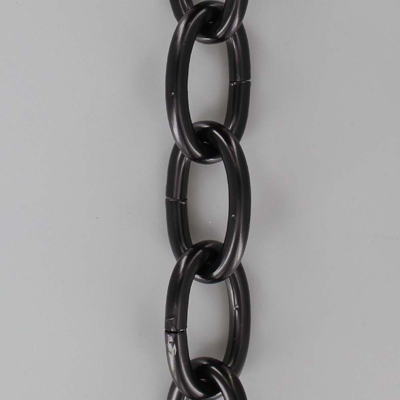 Gunmetal Black 12mm Round Flat Link Chain sold by the foot at   Chain0003GM