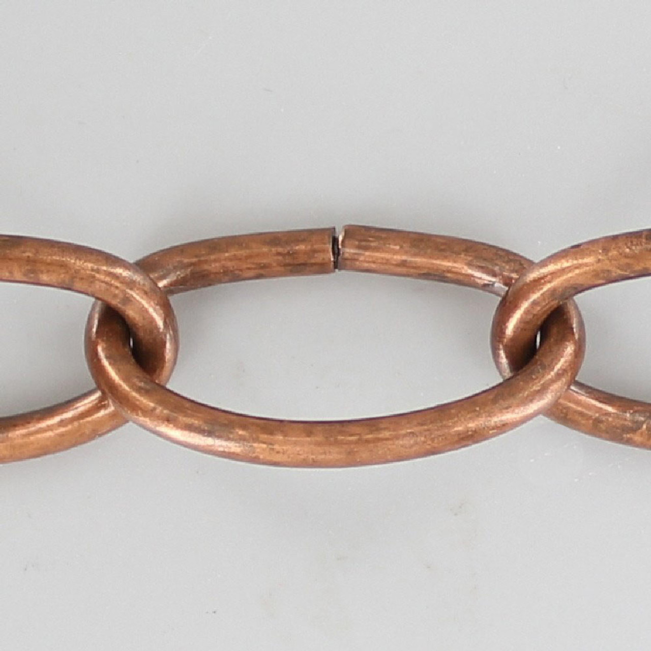 Antique Copper-Plated Oval Link Chain by the Foot