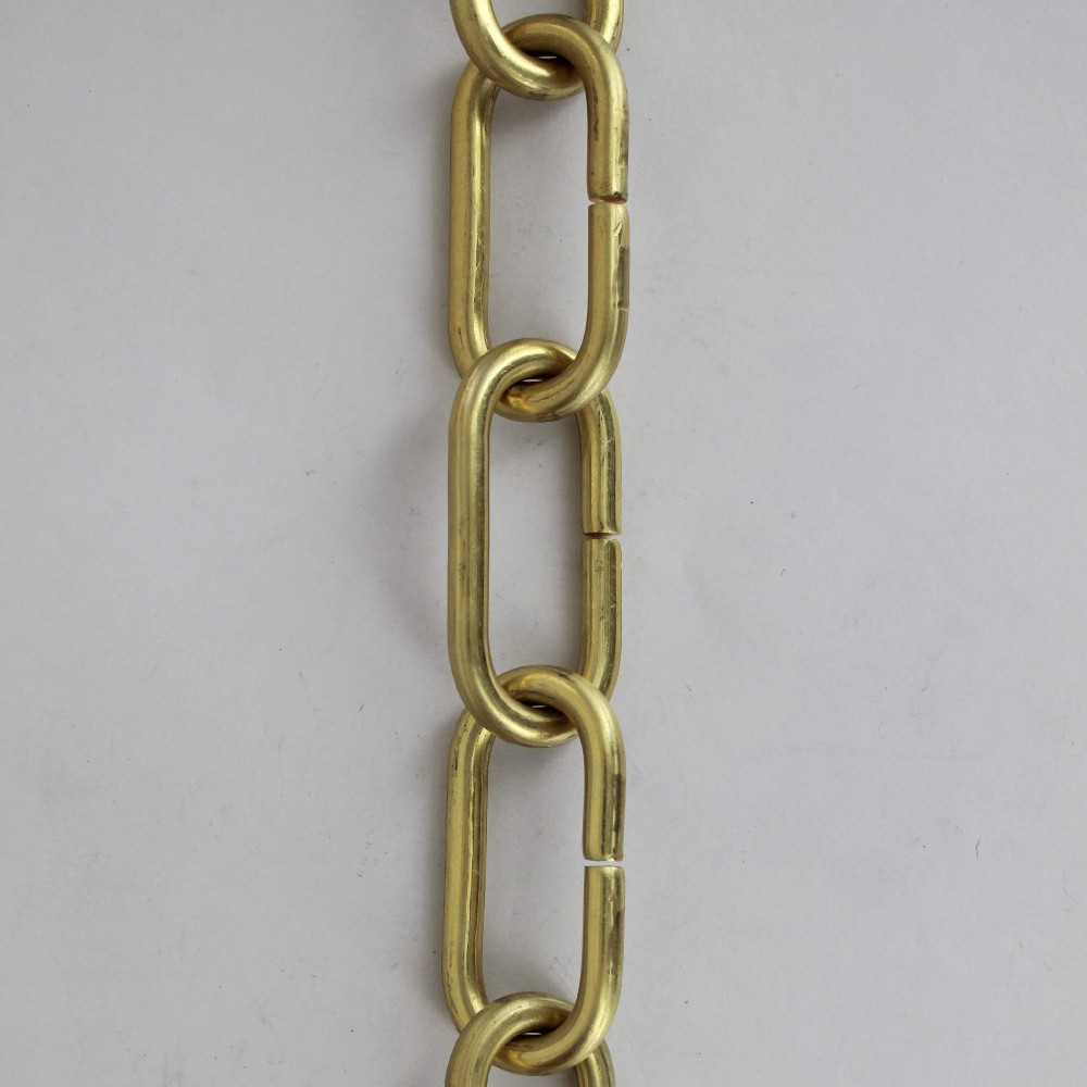 Long Oval Lamp Chain - Unfinished Brass