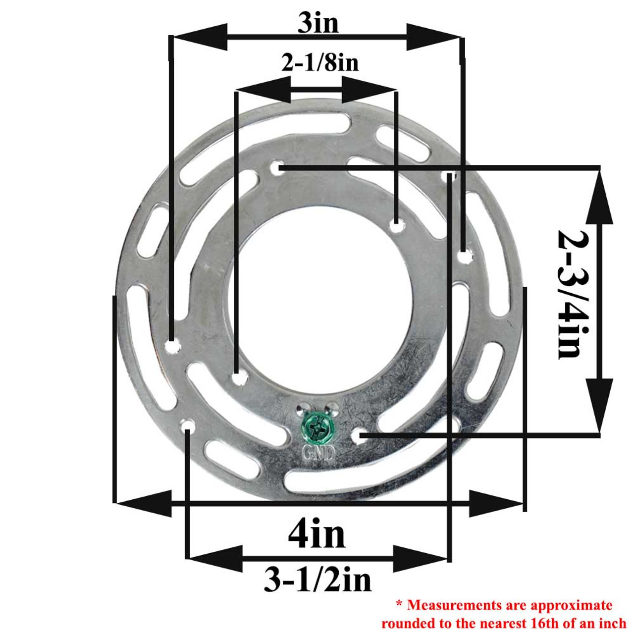 4in Diameter Round Zinc Plated Steel Universal Mounting Crossbar.