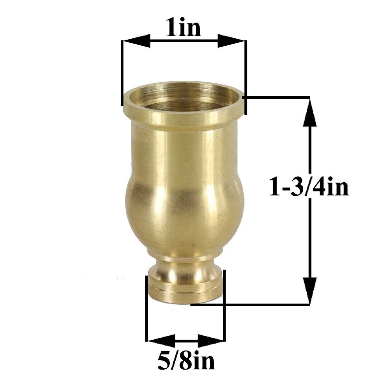 NEW-OLD STOCK UNF CAST BRASS RIBBED Candelabra Socket  CANDLE CUP HOLDER 