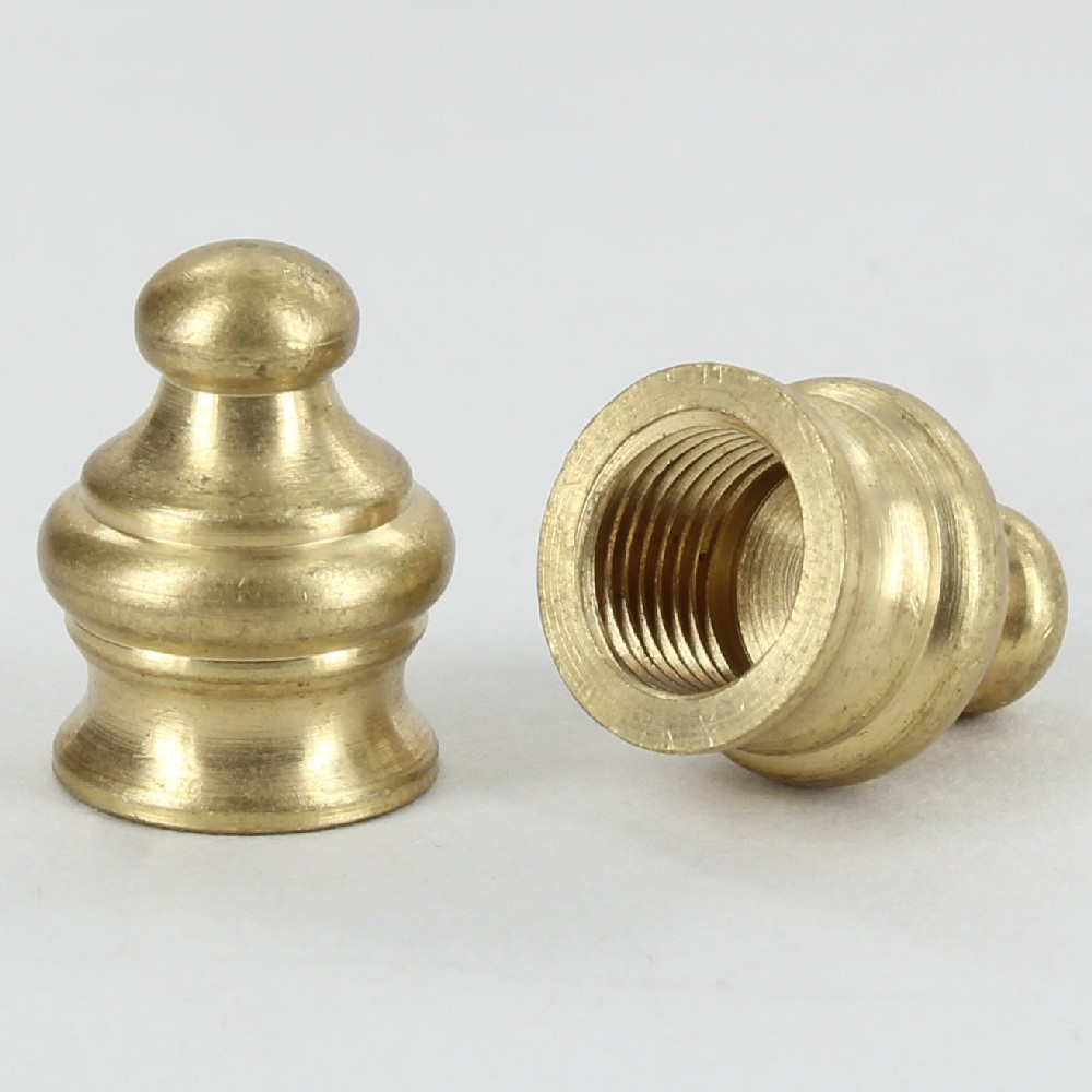 1/4-27 UNF - Pyramid Finial - Unfinished Brass