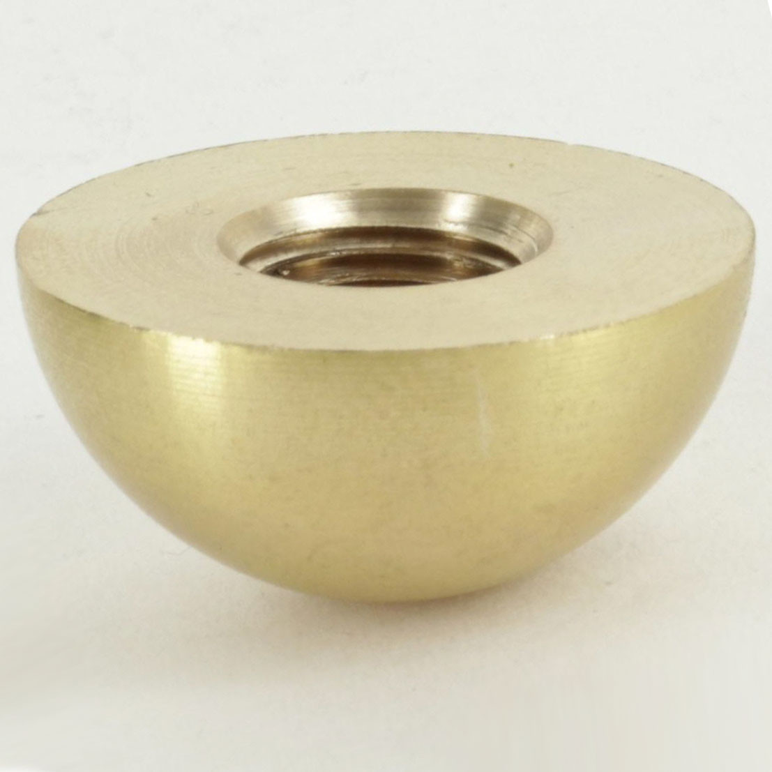1/8ips - 1in. Diameter Half Ball - Unfinished Brass